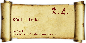 Kéri Linda névjegykártya